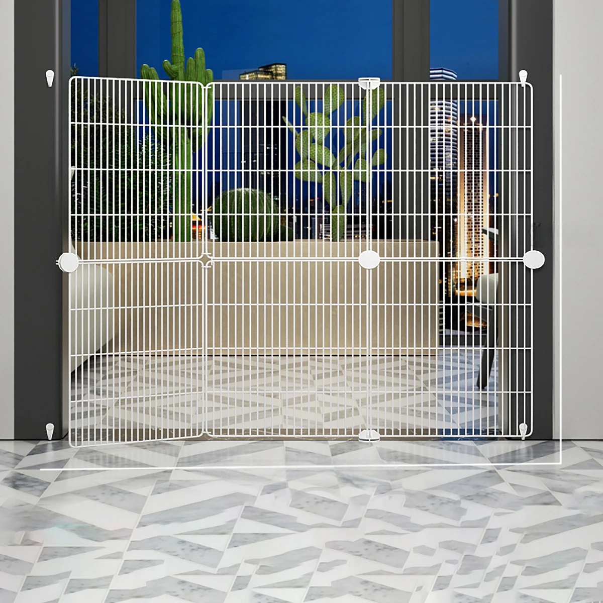 Puerta para mascotas, valla para perros, puerta de barrera, puerta de aislamiento para perros pequeños, interior a prueba de gatos, barandilla a prueba de conejos, escalera, balcón