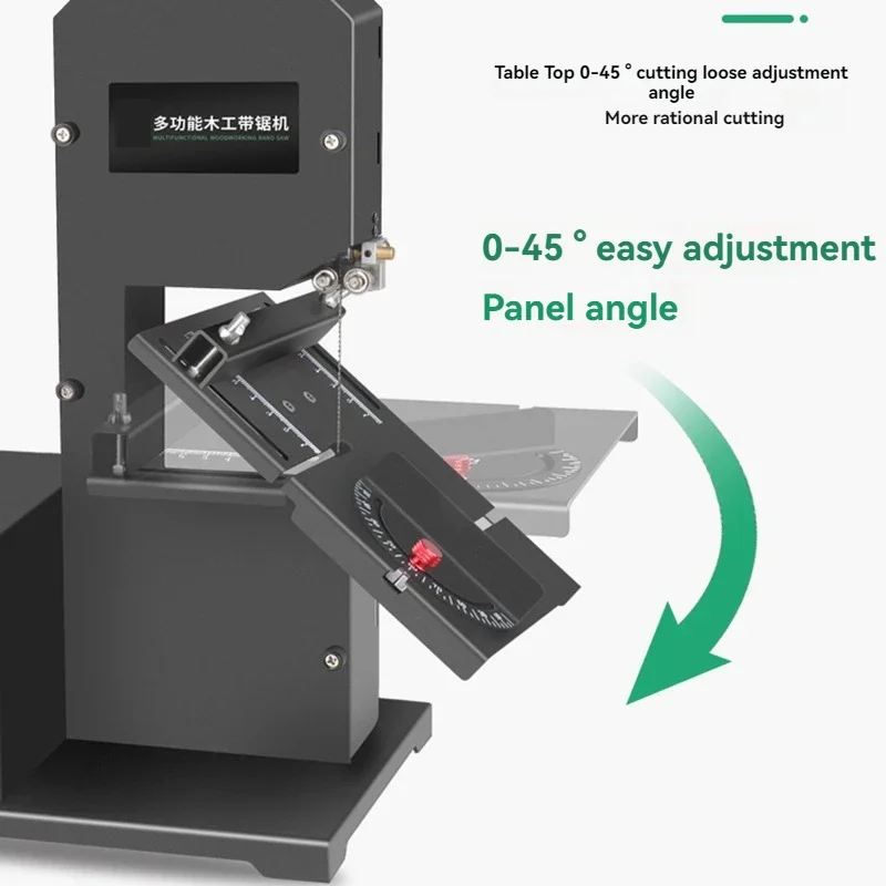 Vertical woodworking band table saw machine jigsaw cutting electric saw table saw machine