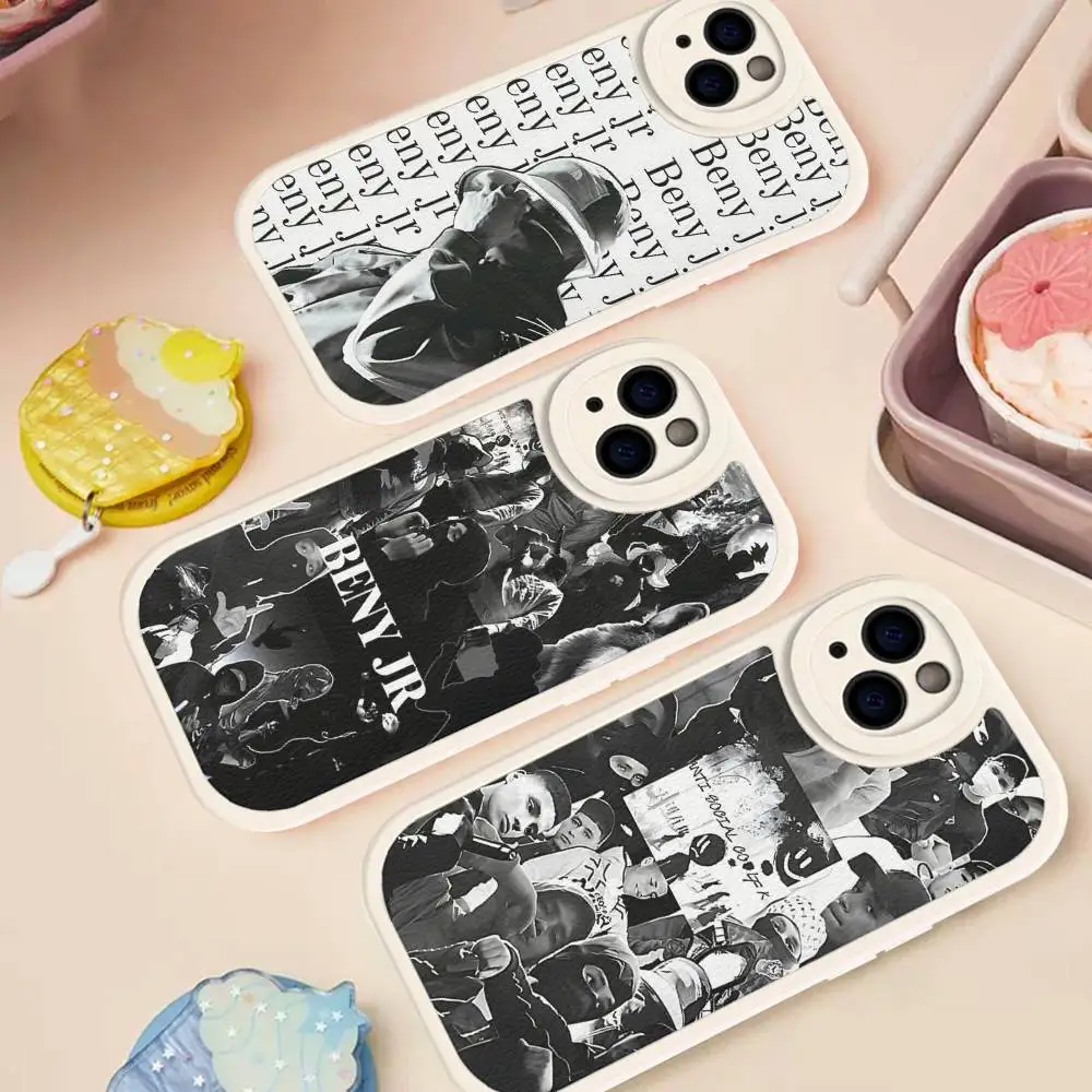 

Rapper B-BENY JR Leather Phone Case For IPhone 16 14 15 Pro Plus 13 12 11 Pro Max Silicone Cover