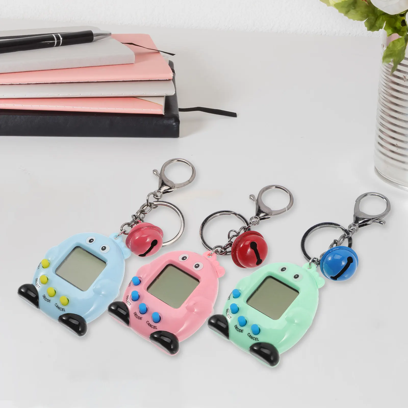 

3Pcs Virtual Pet Electronic Handheld Game Machine Portable Keychain Fun Learning Pet Care Play for Kids Hand-Hold Game Machine