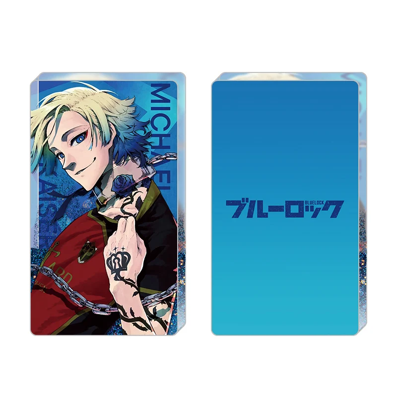 Anime BLUE LOCK Isagi Yoichi Chigiri Hyoma Nagi Seishiro Mikage Reo Bachira Meguru Cosplay Acrylic Quicksand Mahjong Card brick