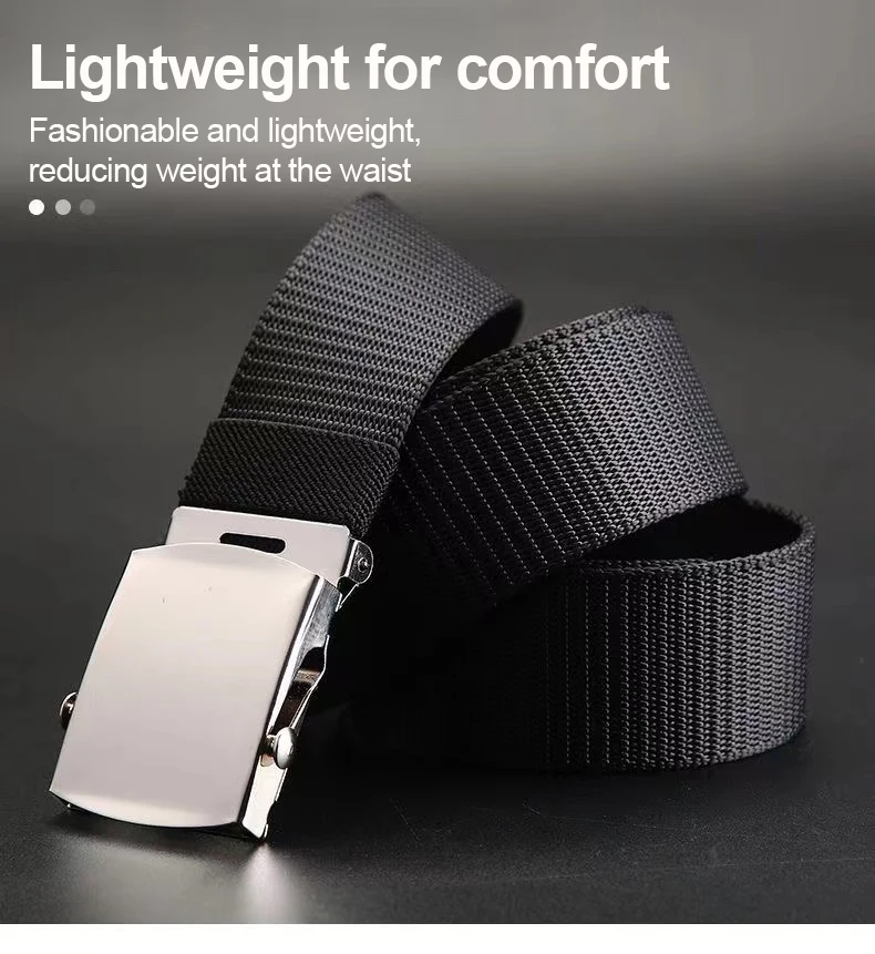 Mens Belts Fashion New Unisex Trousers Belts Tactical For Jeans Adjustable Waist Belt Nylon Canvas Breathable Classic