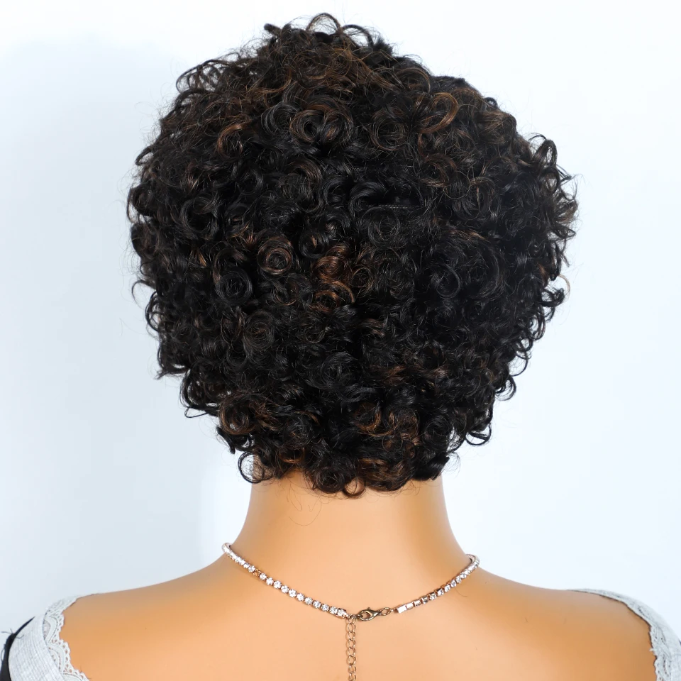 Jerry Curly Short Pixie Lace Front Human Hair Wigs for Women HD Lace Wigs Human Hair Multi Parting Water Wave Lace Front Wig image 3
