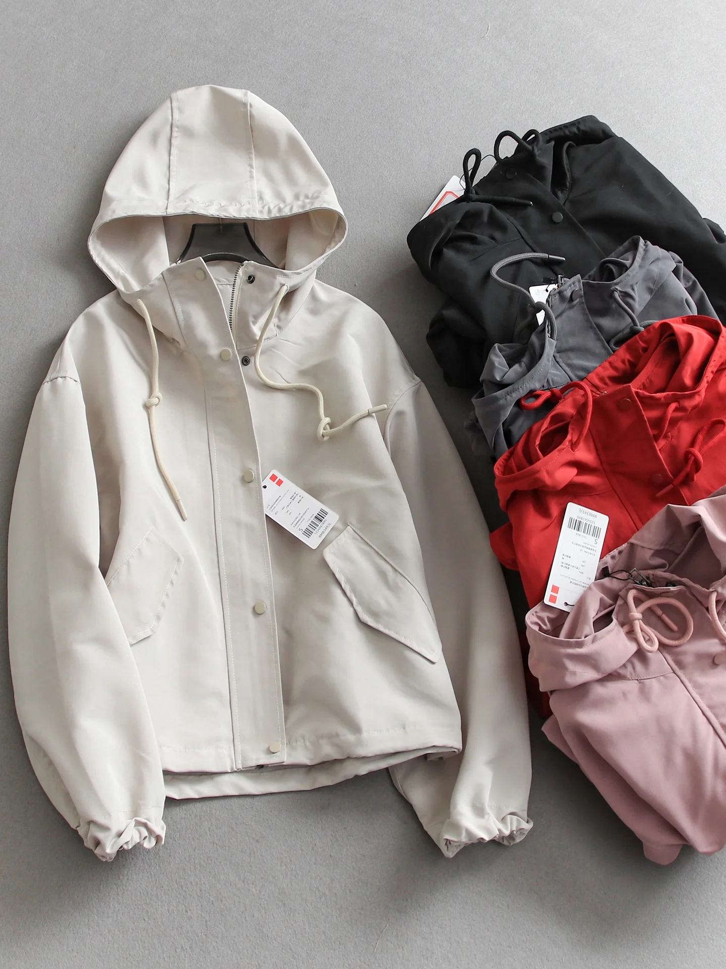 

Waterproof Loose Fit Hooded Jacket Outdoor Sports Hiking Long Sleeve Women's Downproof Coat Casual Style Standard Edition