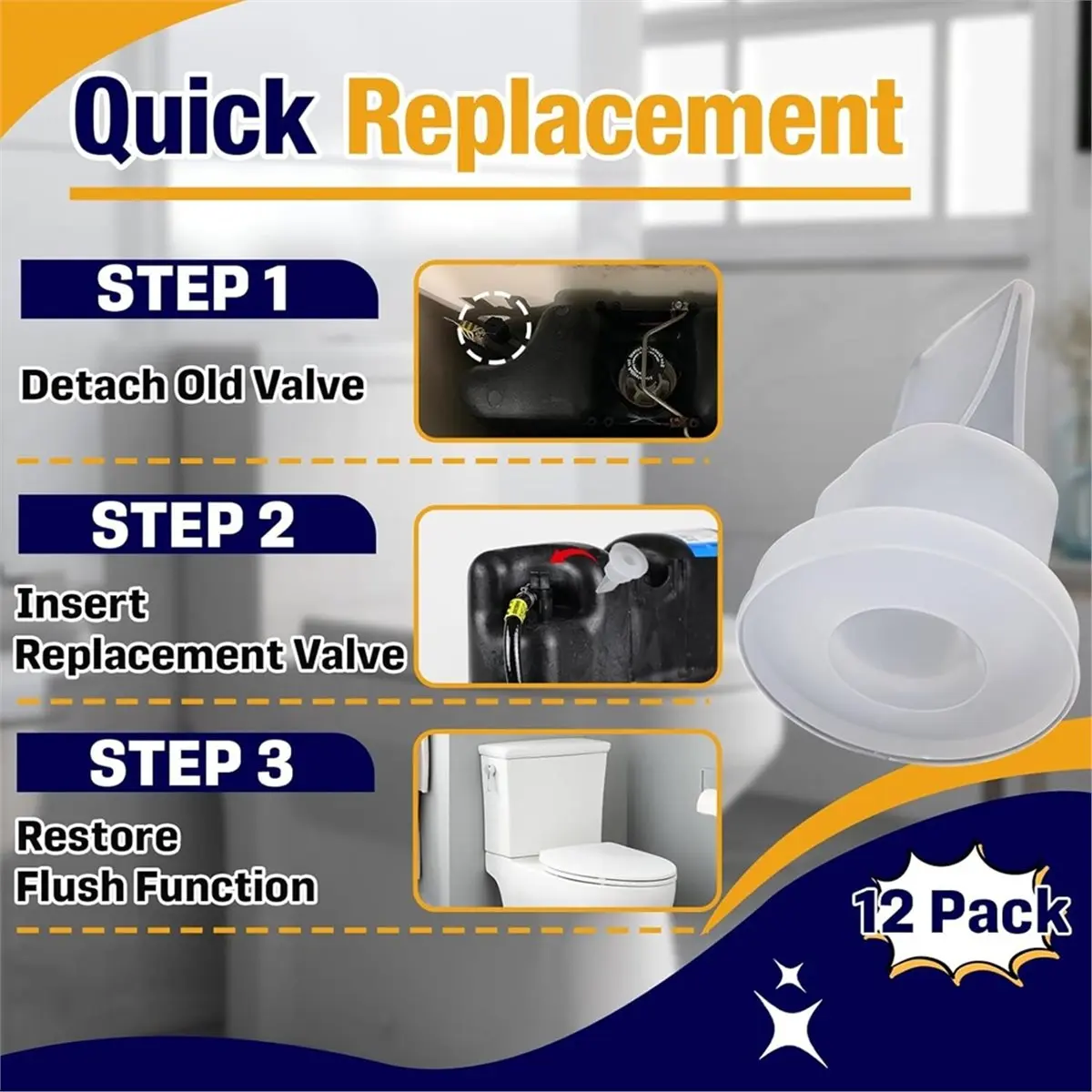 12Pack B-108288 Valve Replacement for 503 / / 504 Series Flush Valve,Air Inducer Toilet Check Valve