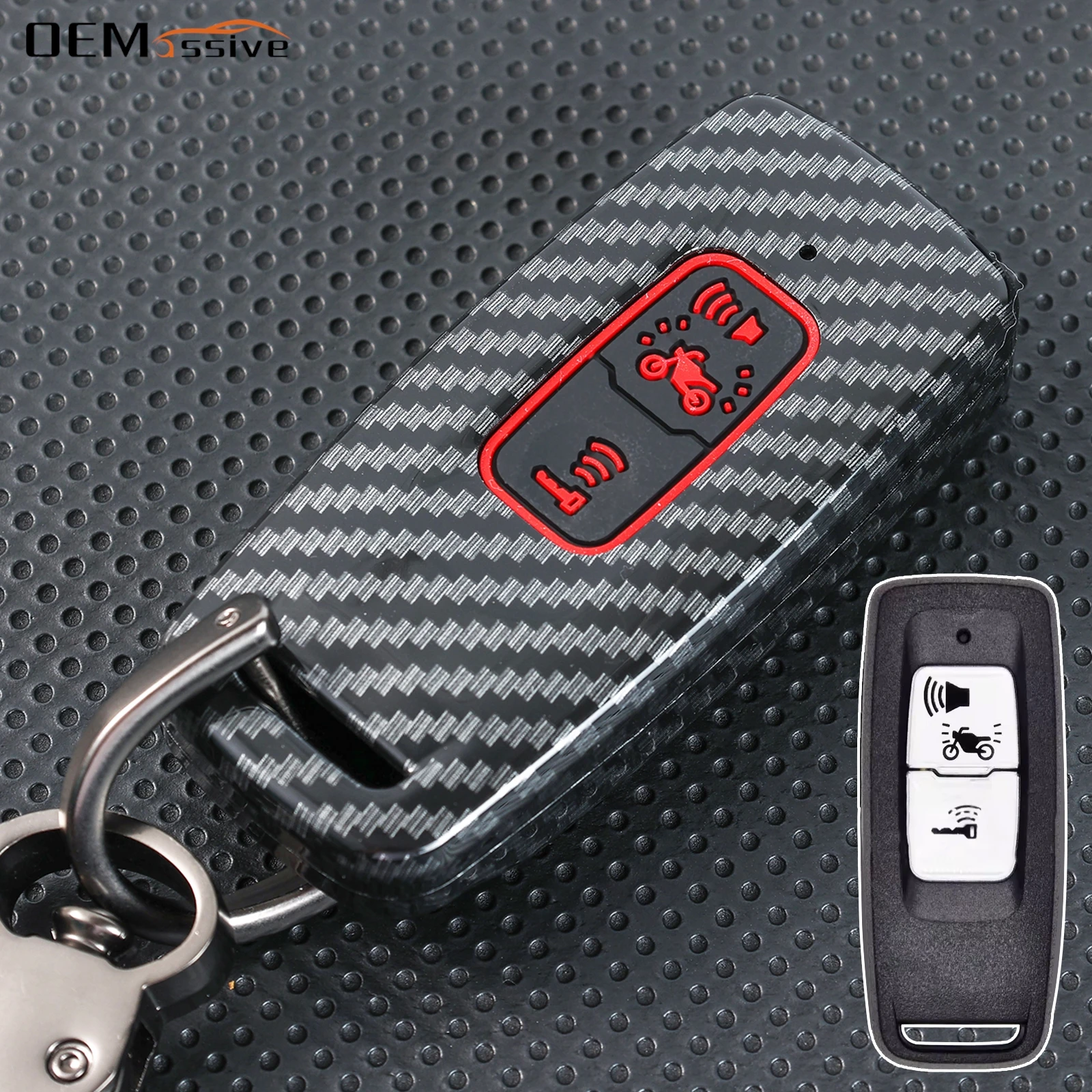 Carbon Fiber Key Cover Case Shell For Honda ADV PCX Forza Vario Activa Dio Scoopy 125 160 Motorcycle Scooter Smart Key 2022 2024