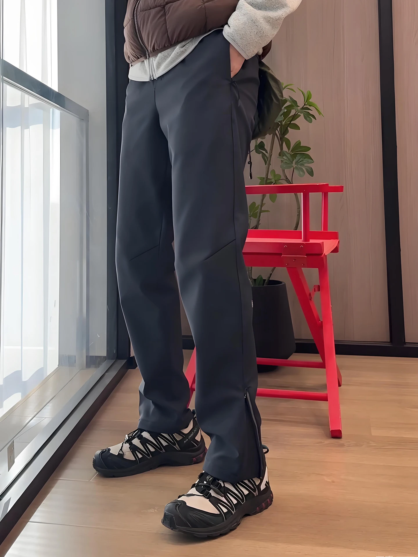 

American Sle Thiened Soft ell Men's Autumn Winter Straight Leg Workwear Trousers Outdoor Sports Flared Pants