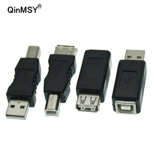 1 Uds USB 2,0 de alta velocidad tipo A hembra a tipo USB-B macho adaptador de escáner de impresora USB conector convertidor acoplador de sincronización de datos