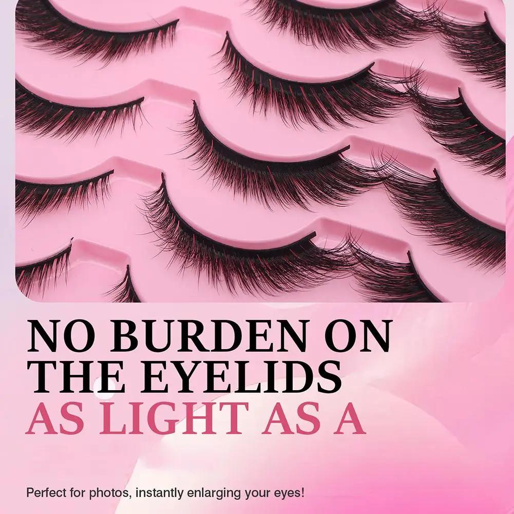 3Dキャットアイラッシュ、ふわふわつけまつげ、ナチュラルルック、つけまつげ14ペア、ボリュームのあるふわふわフェイクミンクまつげエクステ