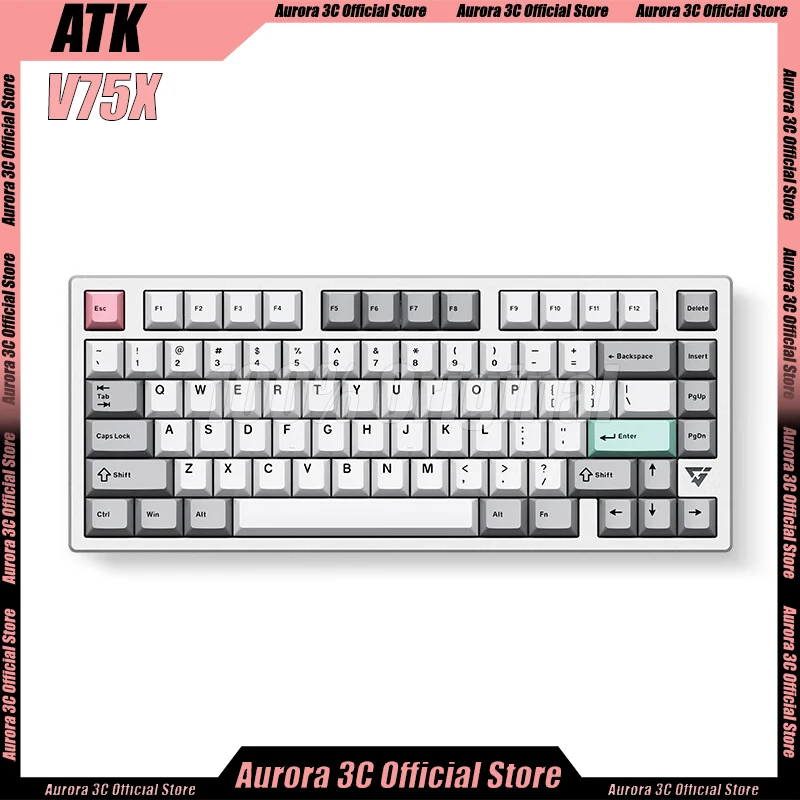 

VXE ATK V75X Gamer Mechanical Keyboard 3 Mode 2.4G Bluetooth Wireless Keyboard 80Keys ARGB Hot Swap Esports Gaming Keyboard Gift