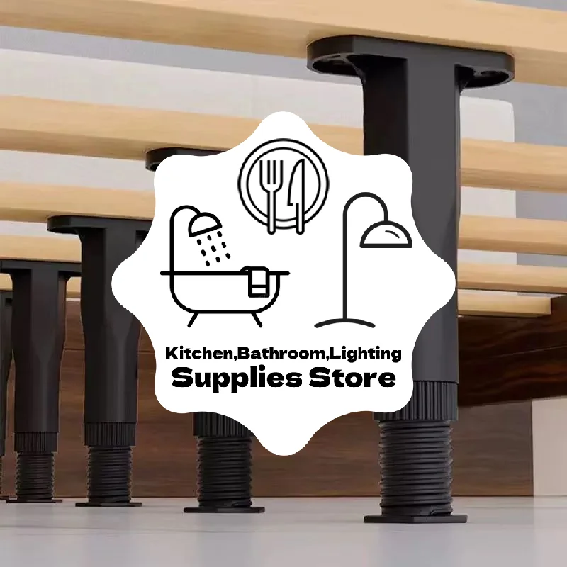 Telescopisch verstelbare bedbalksteunvoet Versterkte kunststof meubelpoot Bankpoot Bedbodem Dragende beugel