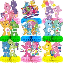 Miniso Anime Care Bears Cute Care Bear Cartoon Furniture for Display Birthday Party Desktop Decoration Set The Table HolidayGift