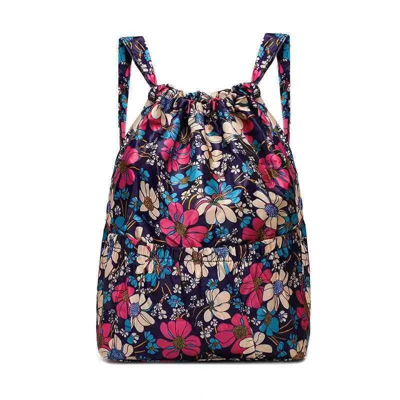 

Large Capacity Drawstring Sports Backpack for Middle-Aged And Elderly Outdoor Travel Shopping Mommy Bag Lightweight Soft Mate...