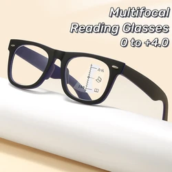 New Progressive Multifocal Reading Glasses Far and Near Dual-purpose Presbyopia Glasses High-definition Anti Blue Light Glasses