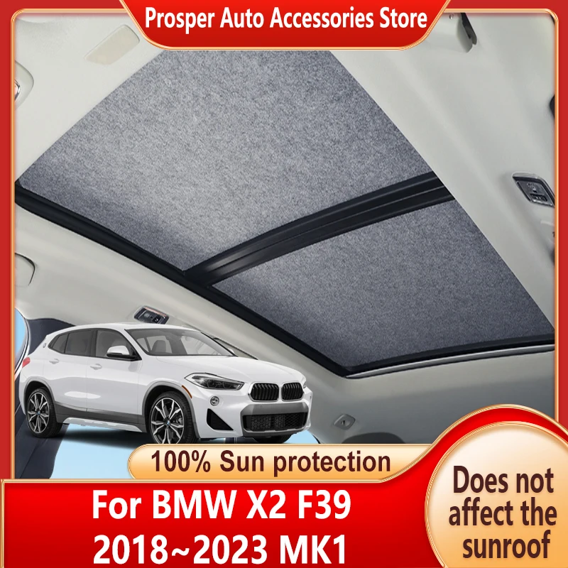 

Car Panoramic Sunroof Insulation Roof Visor For BMW X2 F39 2018~2023 22 MK1 Protection Adsorption Sky Curtain Sunshade Anti-UV