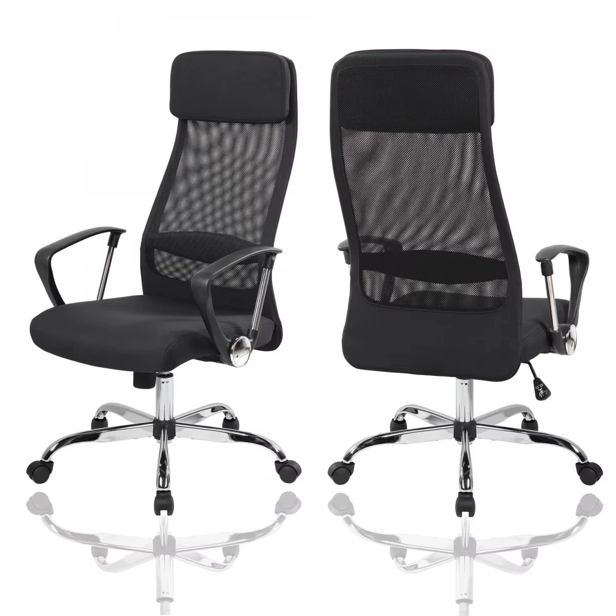 High Back Luxury High Quality Comfort Ergonomic Genuine Mesh Swivel Executive Office Chair With Adjustable Revolving Features