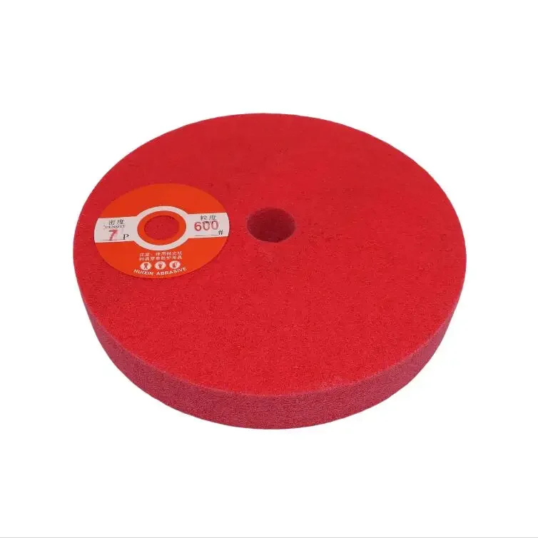 Nylon Non-Woven Fiber Polishing Wheel 250*40*32mm 80-1000# Mirror Polishing Wheel For Automatic Polishing Machine