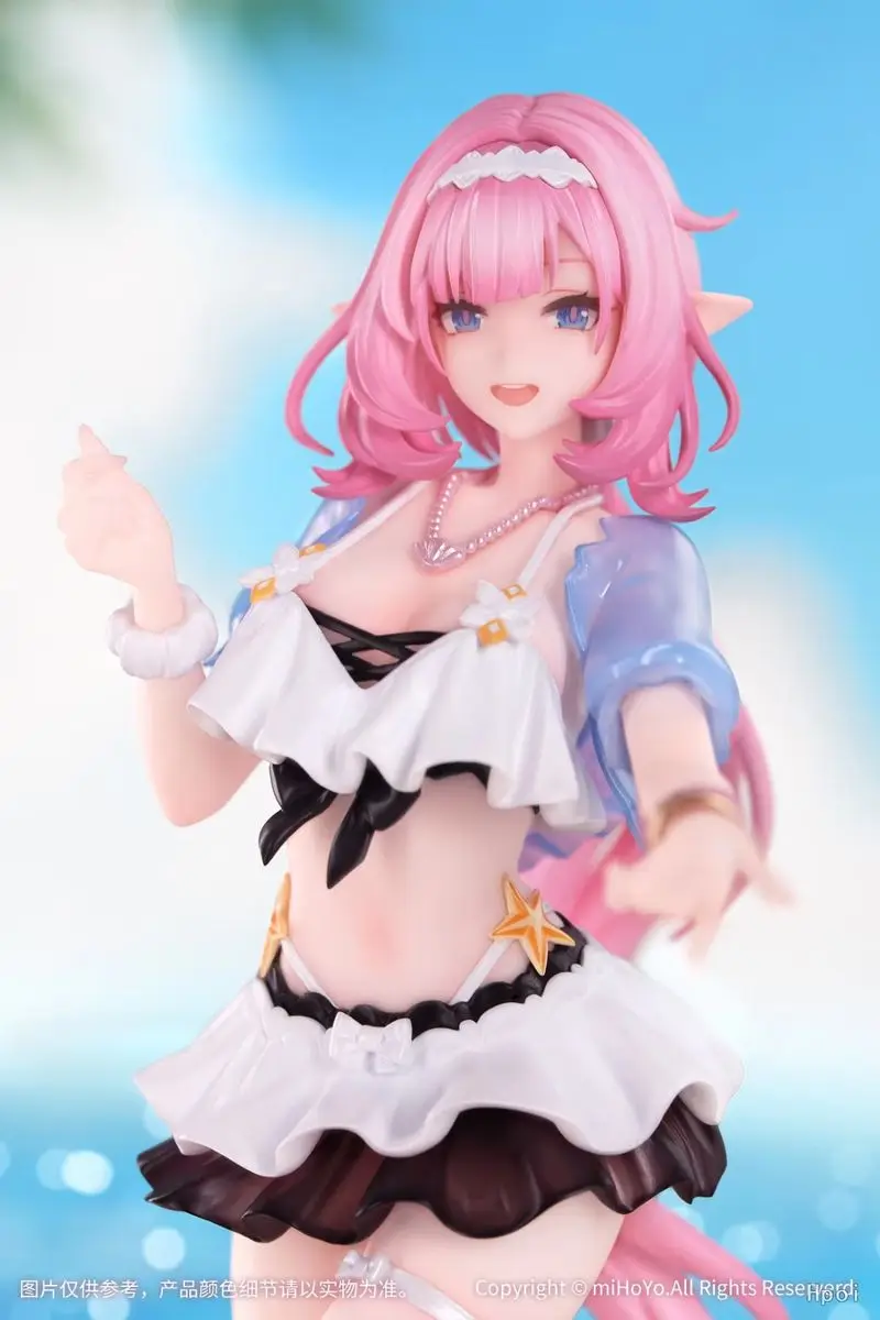 

22cm Anime Game Honkai Impact 3rd Elysia Figure Gift+ 1/8 Summer Miss Elf Ver Desktop Standing Model Toy Doll Aciton Figure Pvc