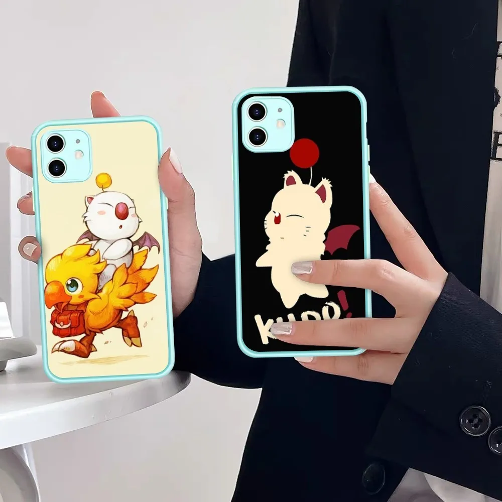 Moogle Final Fantasy Phone Case for iPhone 14 11 12 13 Mini Pro Max 8 7 Plus X XR XS MAX Translucent Matte Cover