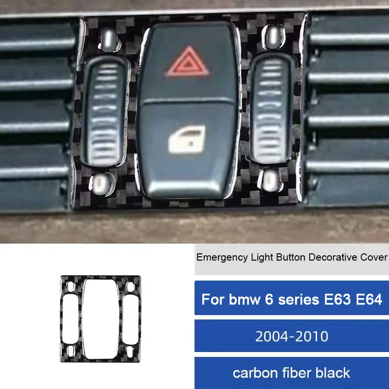 

For BMW 6 Series E60 E61 2004-2010 Interior Accessory Car Interior Sticker Carbon Fiber Central Air Outlet Knob Suit Trim