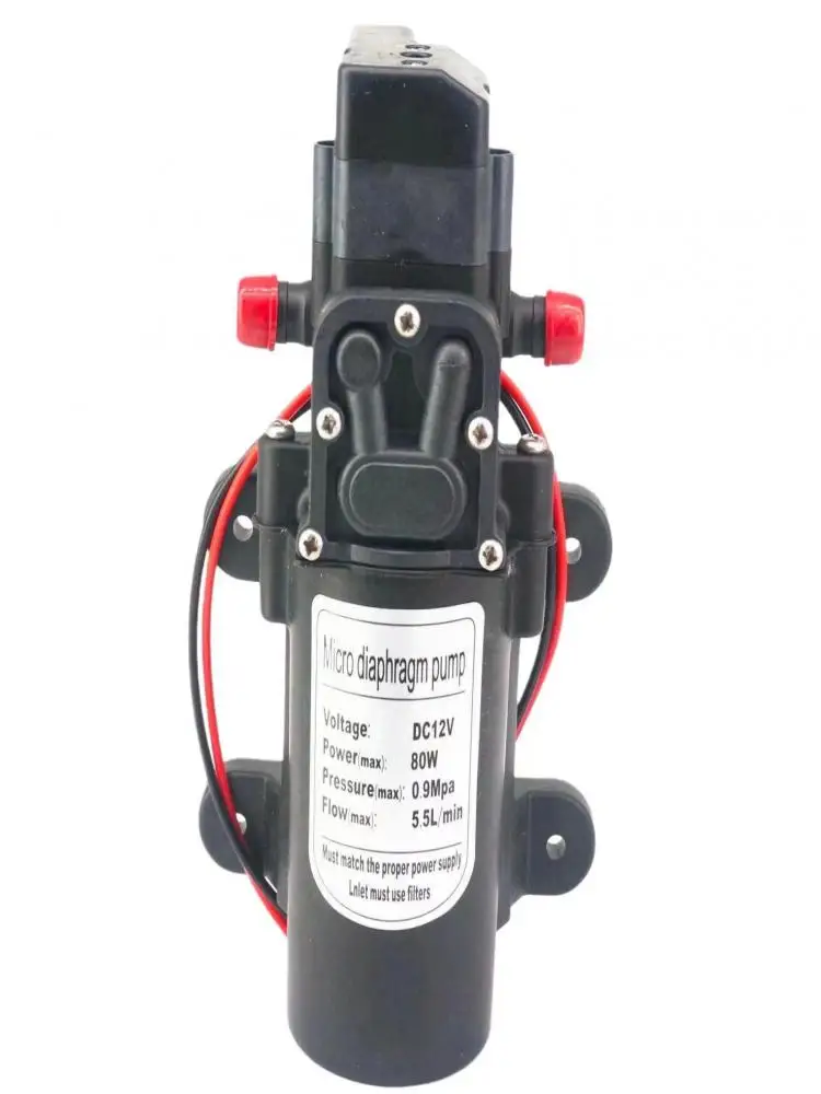 1/2 "BSP męski 12V DC 80W membranowa pompa wodna samozasysający wzmacniacz z automatyczny przełącznik ciśnienia 330L/H myjnia samochodowa — zdjęcie 2