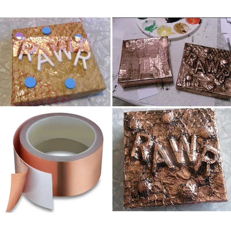 

Лента из медной фольги 70 мм x 20 м для экранирования, проводящий клей для ремонта электрооборудования, барьерная лента для гитары-A73P