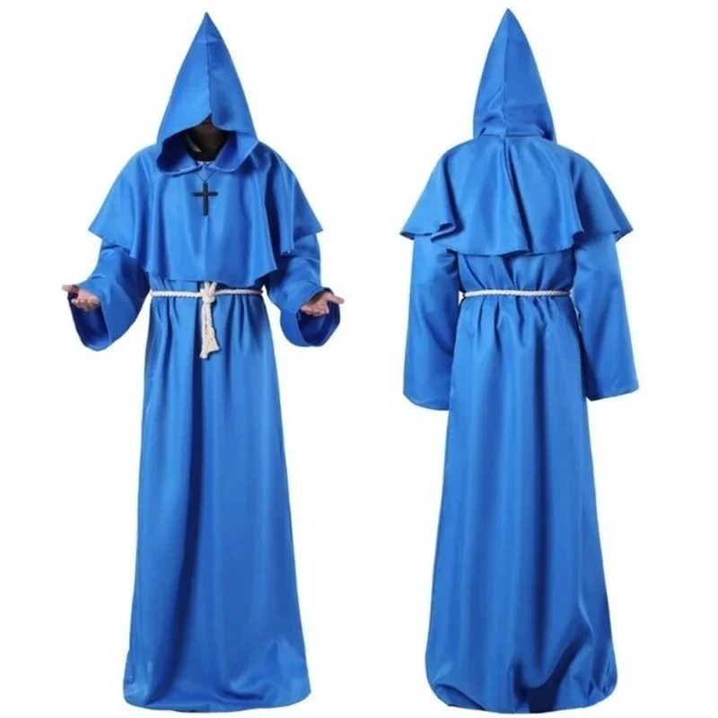 New Halloween men medieval monk robes monk costumes wizard costumes priest costumes cosplay costumes