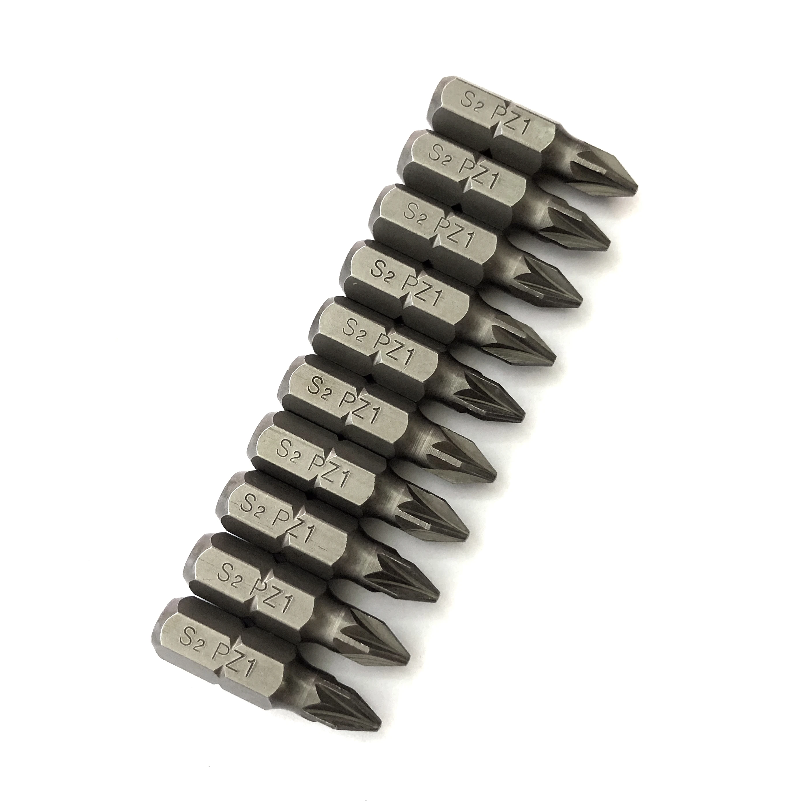 10 Buah Pozi PZ0 PZ1 PZ2 PZ3 Ujung Obeng Bit 1/4 "25Mm Obeng Bit Bor Betis Hex untuk Alat Perbaikan Rumah Tangga Daya