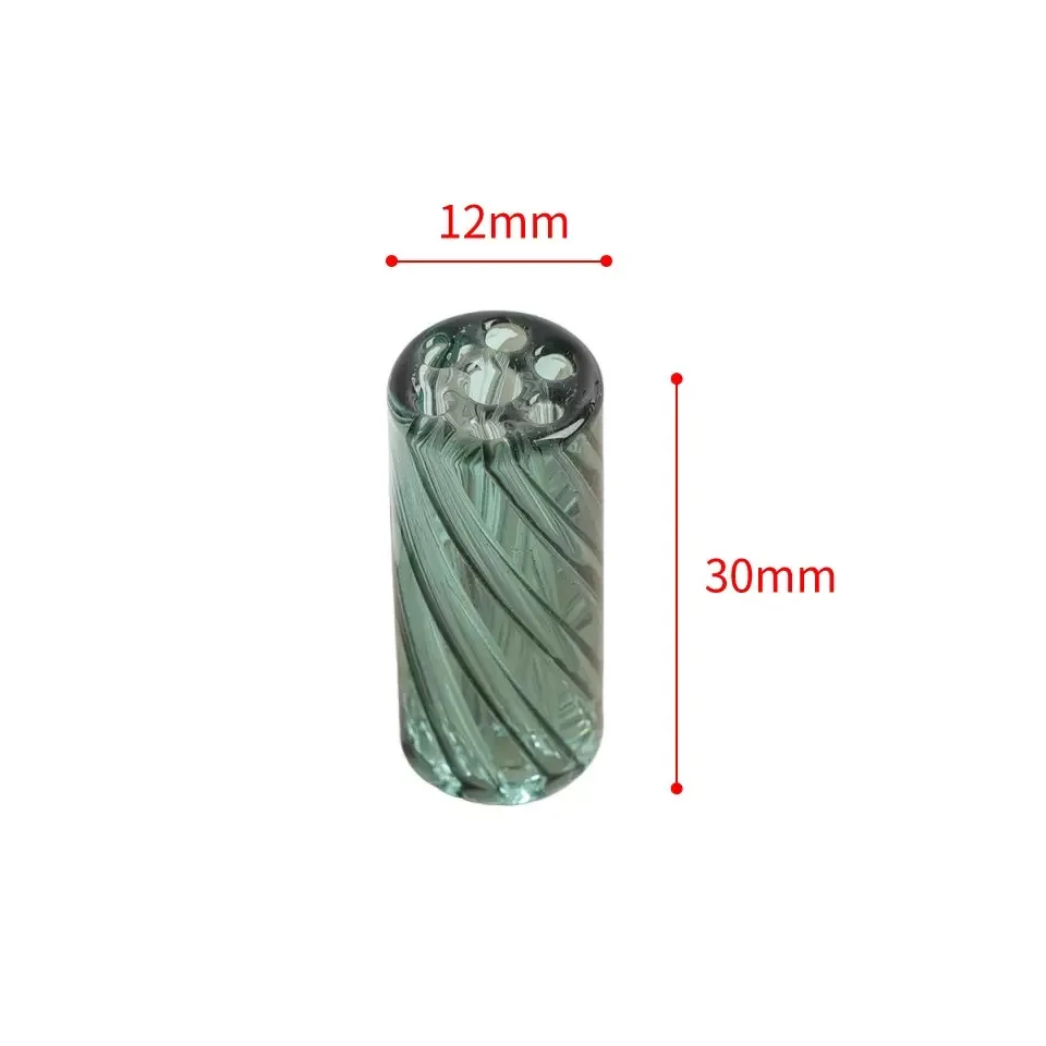 Retail 5pcs/set In Stock 7Holes Spiral Screw Line Style Green Cigarette Glass Filter Tips Cigs Glass Tool Mouthpiece For Father