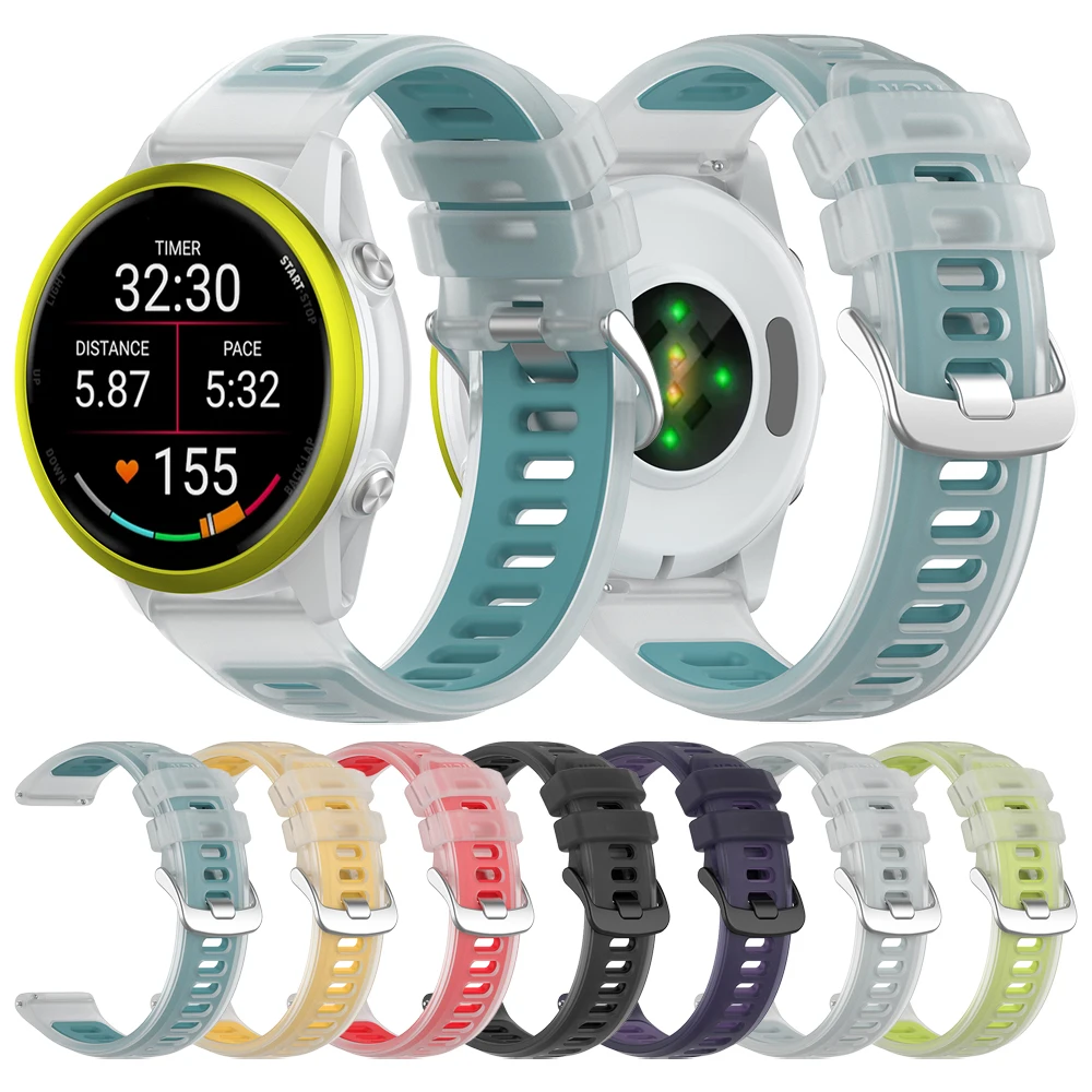 الإفراج السريع 22 مللي متر 20 مللي متر شفافة سيليكون الفرقة ل Garmin Forerunner 570 265 255 165 55/Vivoactive 6 5 4/Venu 3 2 Plus حزام
