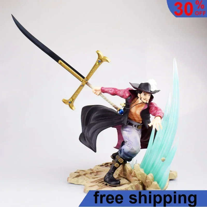 33cm ONE PIECE Anime Figure Dracule Mihawk Action Figurine Statue Collection Ornament Childrens Collect PVC Model Doll Gift Toys