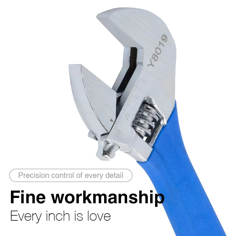 1pc Large Opening Adjustable Wrench Spanner With Short Handl 8 Inch/10 Inch Multifunctional Bathroom Wrench