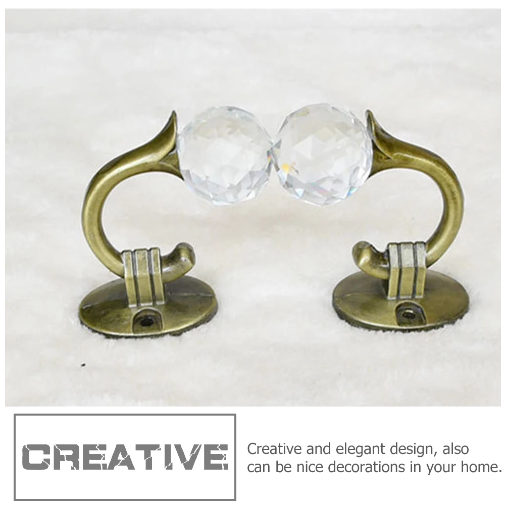 

1Set Elegant Stainless Steel Curtain Hangers Graceful Pretty Decorations Long-Lasting Use Easy Detach Curtain Pothooks