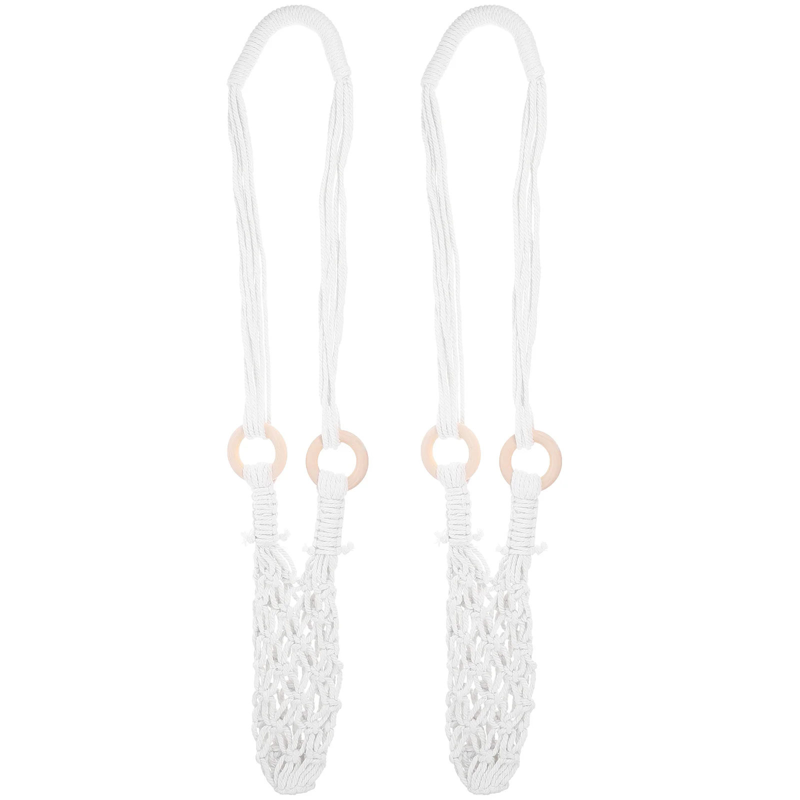 

2Pcs Rustic Wine Bottle Holder Cotton Woven Tapestry Large Capacity Wall Art Fruit and Wine Storage Bag Wall Hanging Storage Bag