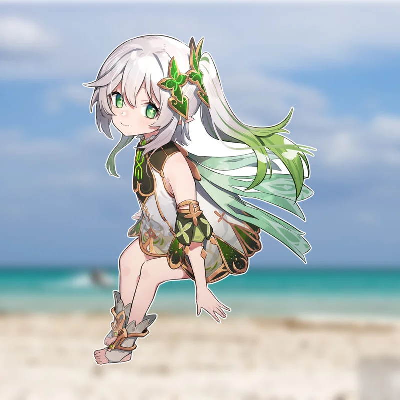 

EARLFAMILY Genshin Impact Nahida Kawaii Kid Car Sticker Lovely Car Door Protector Decal Vinyl Scratch-Proof JDM Decoration