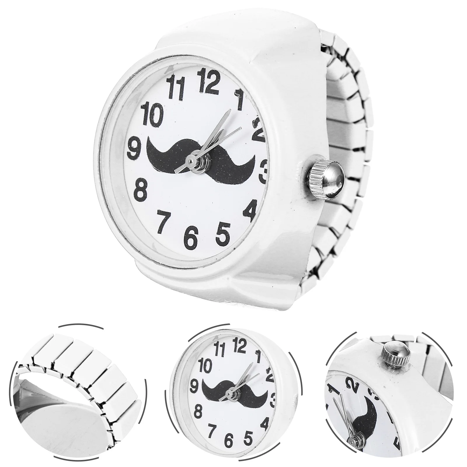 

Stylish Round Women Festival Gift Finger Glitter Elastic Finger Small Digital Elastic Watch Watch Festival Gift