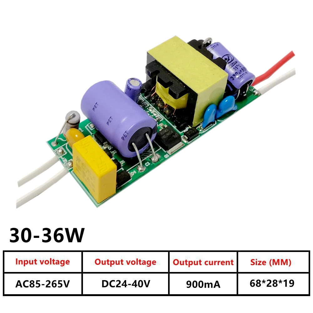 LED driver power supply 1-36W, isolation transformer without flicker, wide voltage 85-265V, built-in power supply