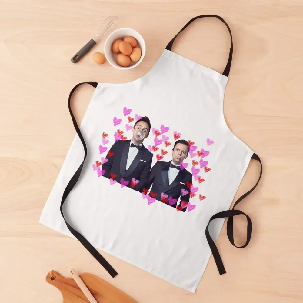 Ant and Dec Hearts Bubblegum Apron For Women cleanings Apron