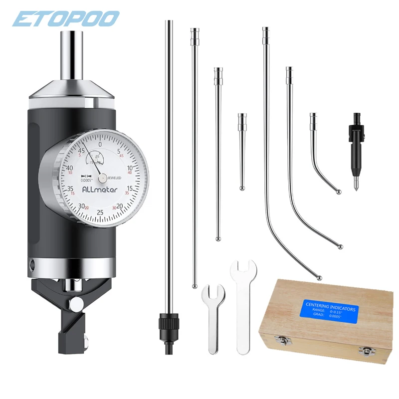 Coaxial centering indicator 0.015”/0.0005” digital indicator kit Mounting Shank for Boring/Milling Machine Test Indicator