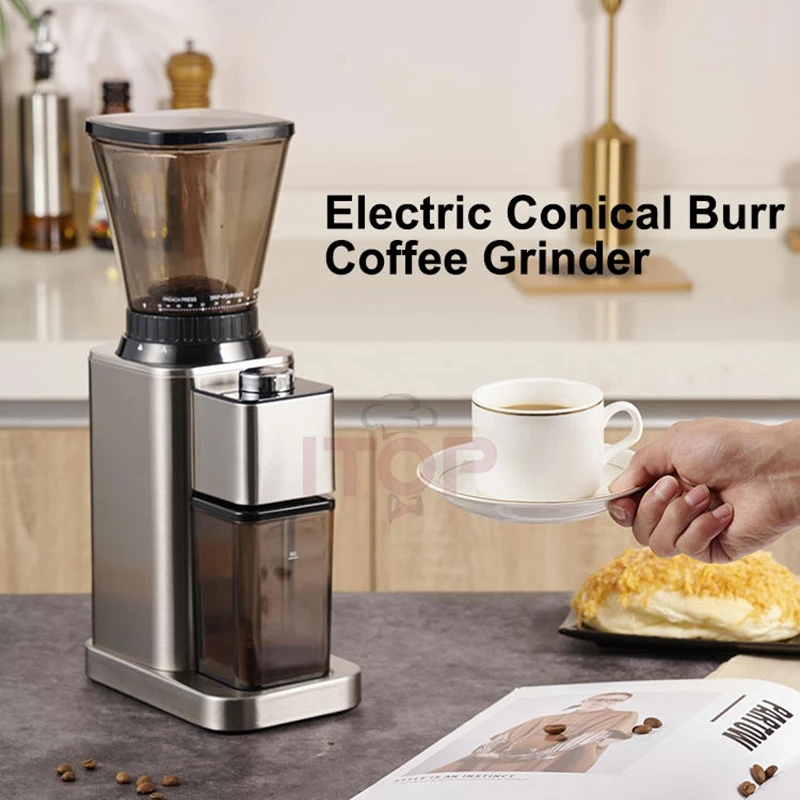 

ITOP Coffee Grinder for Espresso Pour Coffee Americano Household Coffee Bean Grinder Stainless Steel Conical Burrs Coffee Maker