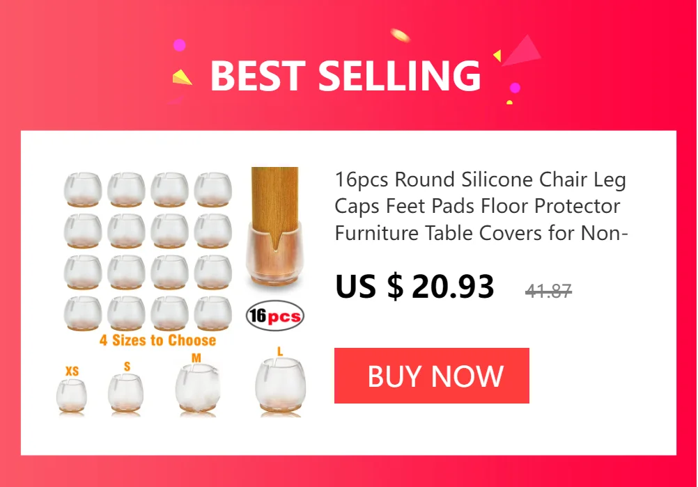 Transparent Chair Leg Caps Rubber Feet Protector Pad Furniture Table Covers Socks Plugs Cover Furniture Leveling Feet Home Decor