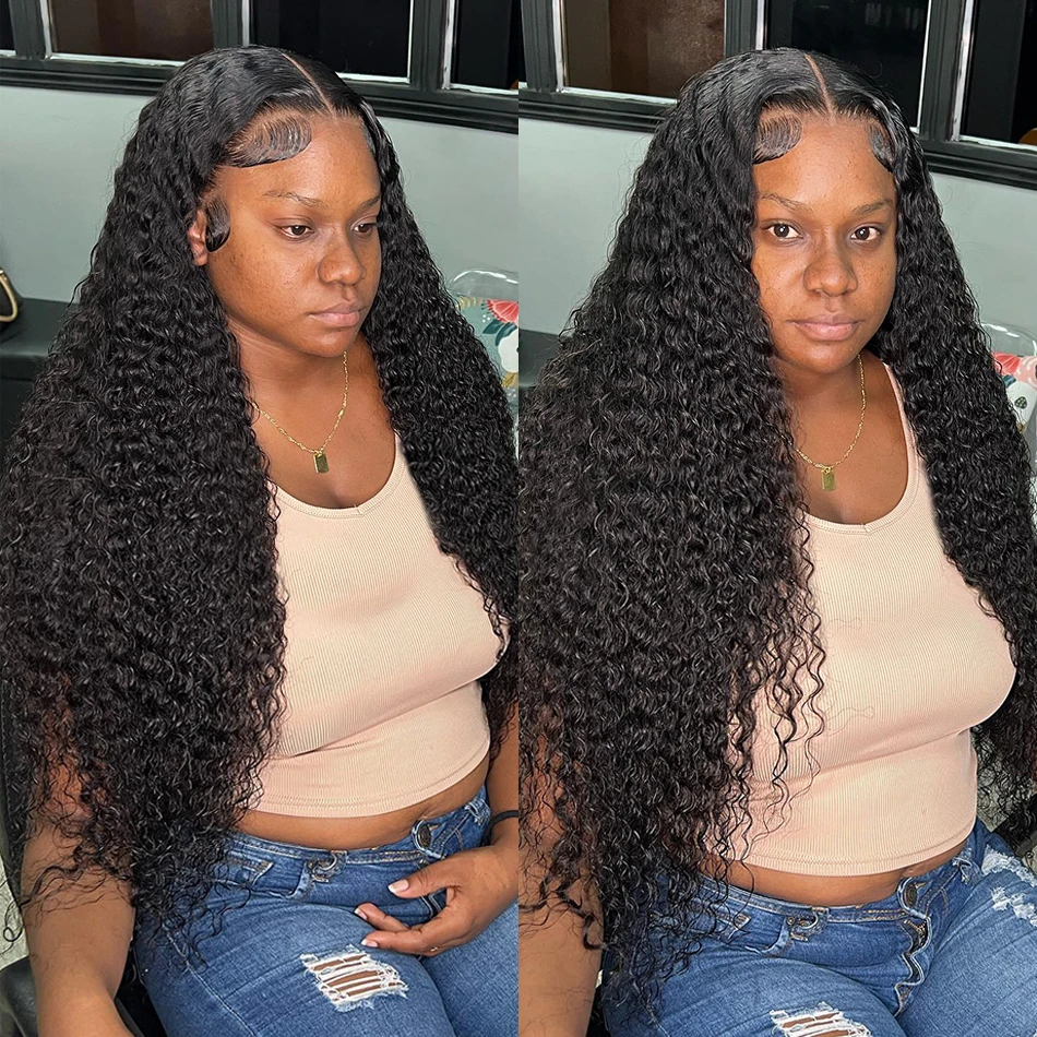 Loose Deep Wave HD 30 40 Inches Curly 220% Full 13x4 Lace Front Human Hair 13x6 Lace Frontal Wig Transparent Brazilian Remy Hair