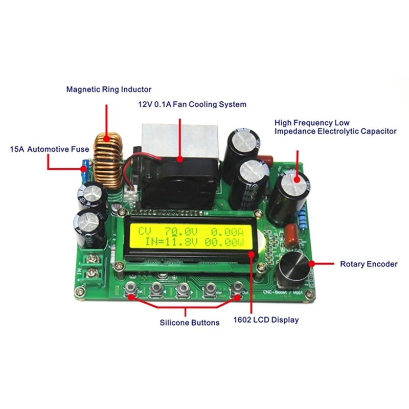 LARSU-DPX800/LCD Liquid Crystal Display DC Numerical Control Boost Constant Voltage Supply Communication Solar MPPT Charging