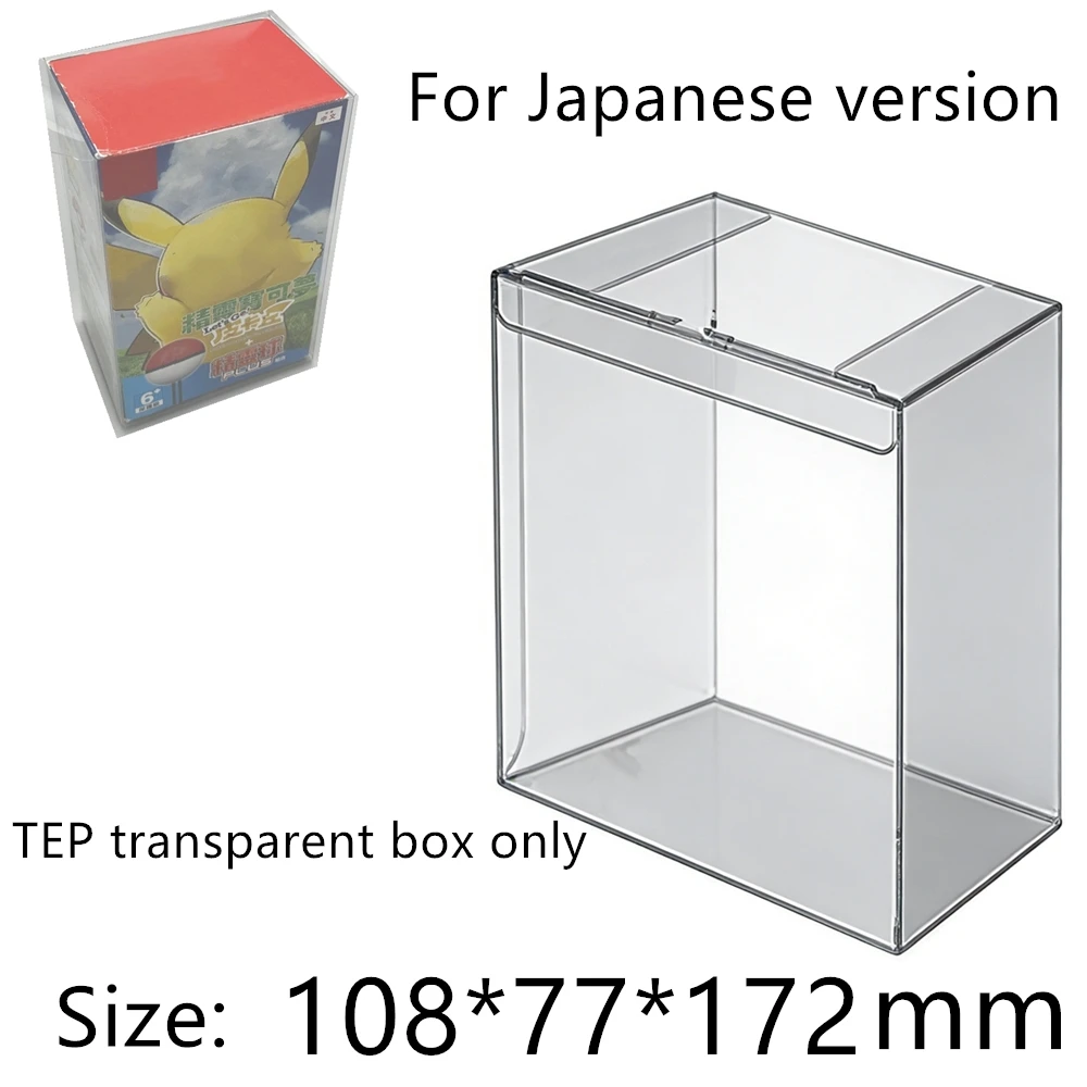 Protector de caja transparente para Pokémon Let's Go Pikachu Eevee, cajas Pokeball Plus, caja de almacenamiento TEP, estuche transparente para exhibición de juegos