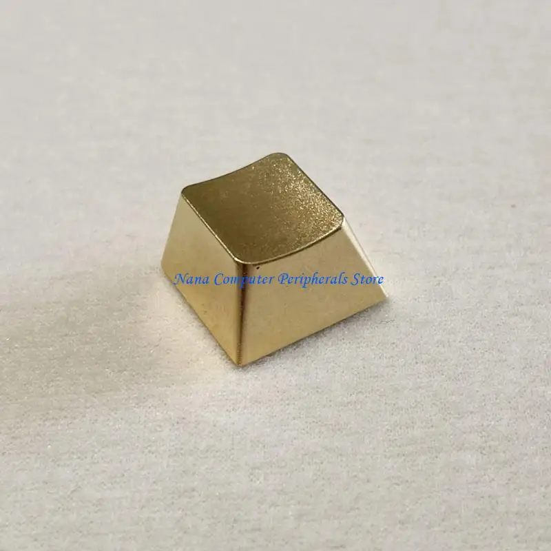 F68C 1PC Zinc Alloy Keycap in Matte Gold Finish for Mechanical Keyboards
