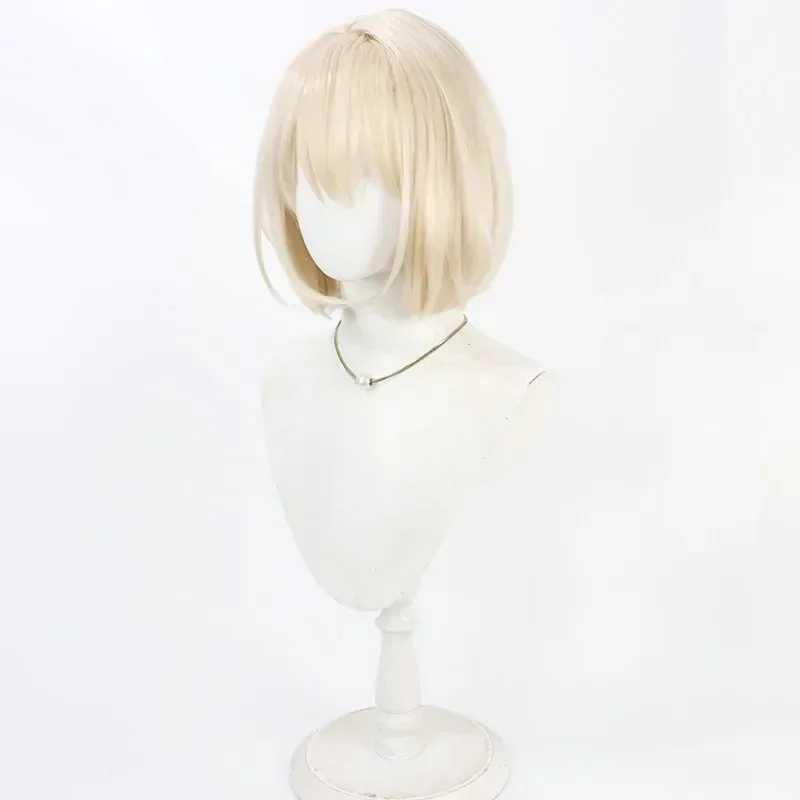 Sepatu CyRed Wig Cosplay Nikke Dewi Kemenangan Rambut Sintetis Pendek Tahan Panas Pirang Permainan Peran Pesta Halloween + Topi Wig