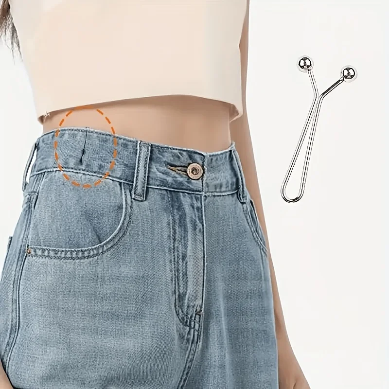 8pcs Adjustable Seamless Waist Buckle, Multifunctional Metal Clip, Suitable for Tightening Belts, Pants, Scarves, Etc.