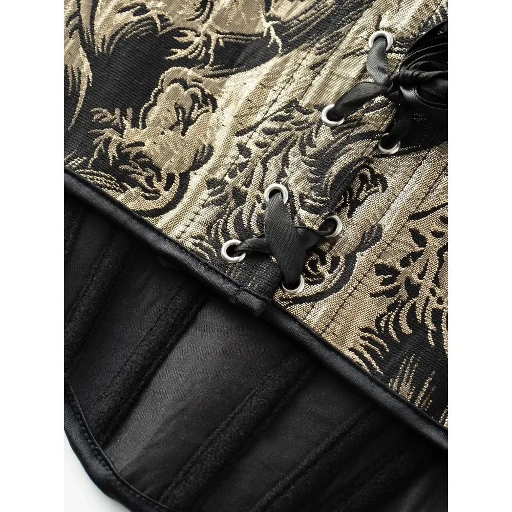 المرأة مشد المحاصيل الأعلى الدانتيل يصل الديباج overالصدر المشدات محدد شكل الجسم الملابس الداخلية مثير امرأة رفع المشدية