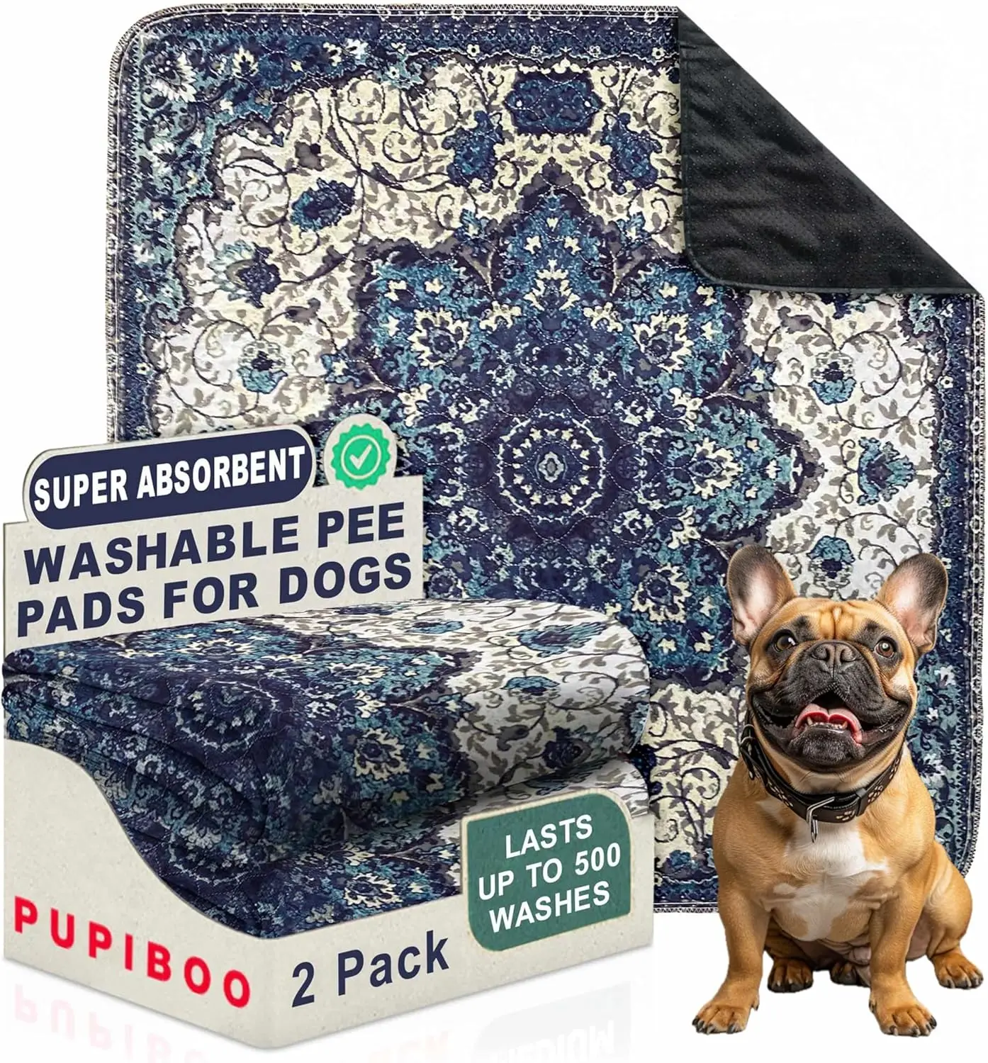 

Многоразовые моющиеся пеленки для животных - супервпитывающие, водонепроницаемые и нескользящие для собак и кошек