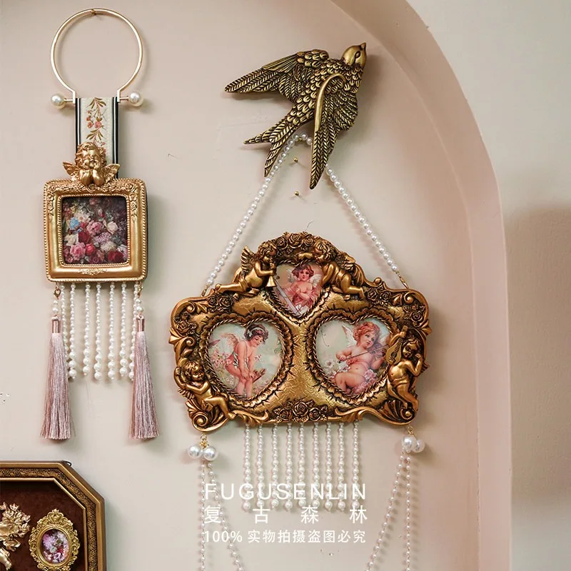 Vintage forest French vintage combination painting relief European style photo frame picture frame vintage art ornament photo wa